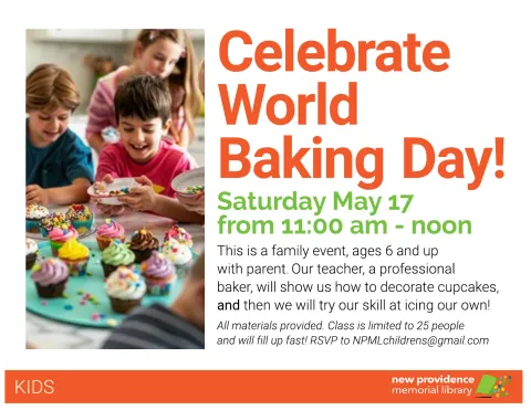 Join us for baking fun.  Registration required.