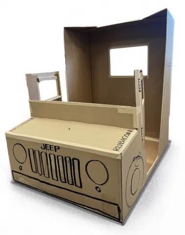 cardboard Jeep