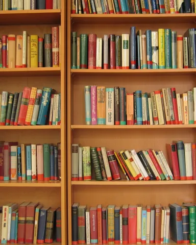 Books on a bookshelf