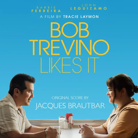 The cover of Bob Trevino Likes It shows a man and a woman facing each other at a table.