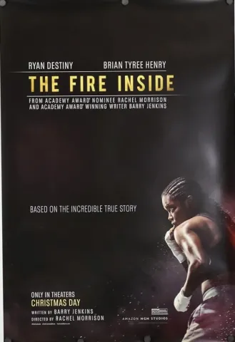 The Fire Inside's DVD cover shows a young woman boxer