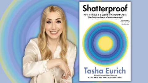 An image of Dr. Tasha Eurich with her book.