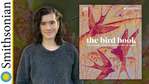 An image of Jay Falk with The Bird Book