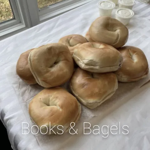 photograph of bagels and cream cheese
