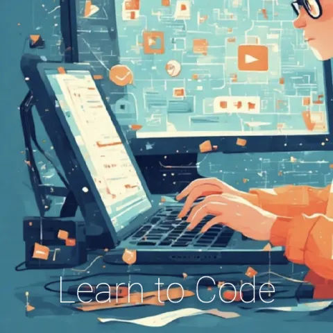 Hands at a Coding Computer image