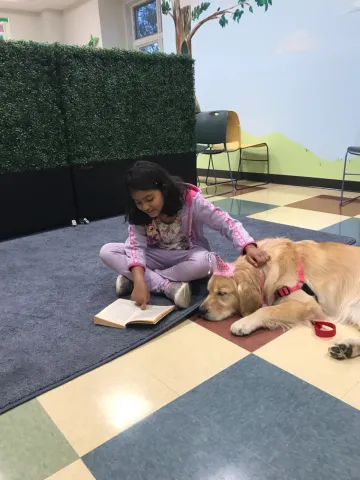 Josie with reader