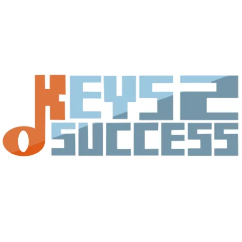 A logo that says Keys 2 Success in gray with an old fashioned key in orange on the left.