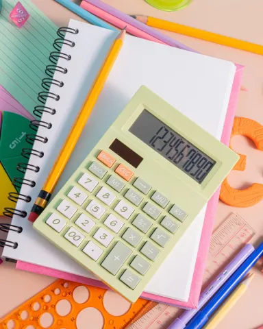 Calculator and notebook