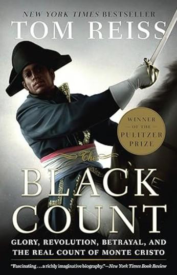 The cover of the Black Count shows a man in a tricorn hat with a sword.